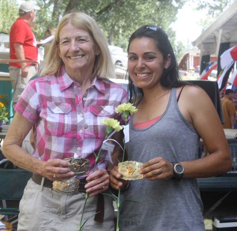 Hours after crossing the finish line, I received my legacy buckle from Barbara White.